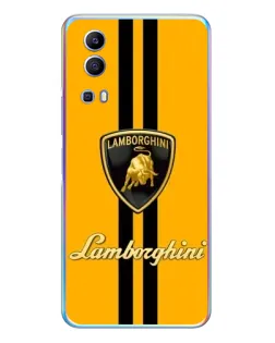 Чехол для Vivo Y72 с картинкой «Lamborghini Stripe желтый»