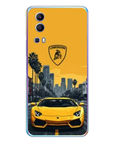 Чехол для Vivo Y72 с картинкой «Желтый Lamborghini город» Чехол для Vivo Y72 с картинкой «Желтый Lamborghini город»