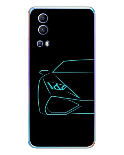 Чехол для Vivo Y72 с картинкой «Голубой силуэт Lamborghini» Чехол для Vivo Y72 с картинкой «Голубой силуэт Lamborghini»