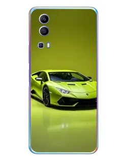 Чехол для Vivo Y72 с картинкой «Салатовый Lamborghini Huracan»