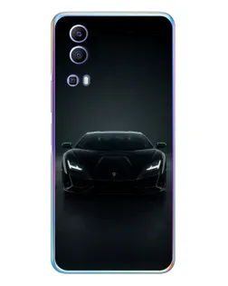 Чехол для Vivo Y72 с картинкой «Черный Lamborghini Aventador»