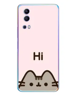 Чехол для Vivo Y72 с картинкой «Пушин говорит Hi»
