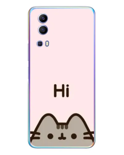 Чехол для Vivo Y72 с картинкой «Пушин говорит Hi»
