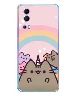 Чехол для Vivo Y72 с картинкой «Единорог Pusheen»
