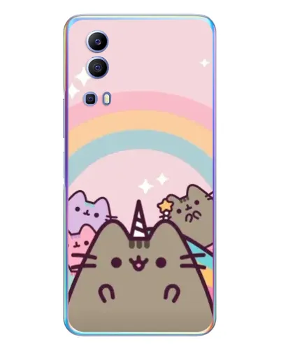 Чехол для Vivo Y72 с картинкой «Единорог Pusheen»