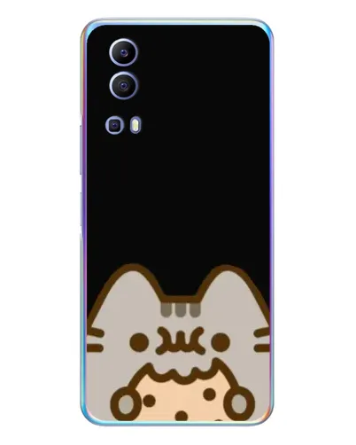 Чехол для Vivo Y72 с картинкой «Пушин на черном»