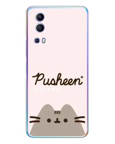 Чехол для Vivo Y72 с картинкой «Pusheen логотип»
