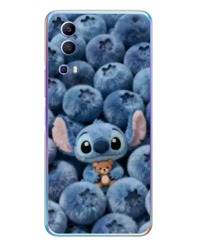 Чехол для Vivo Y72 с картинкой «Стич и голубика» Чехол для Vivo Y72 с картинкой «Стич и голубика»