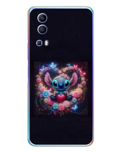 Чехол для Vivo Y72 с картинкой «Stitch в цветах» Чехол для Vivo Y72 с картинкой «Stitch в цветах»