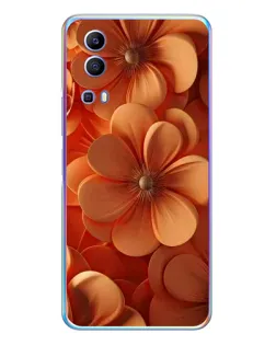 Чехол для Vivo Y72 с картинкой «Оранжевый макро цветок»
