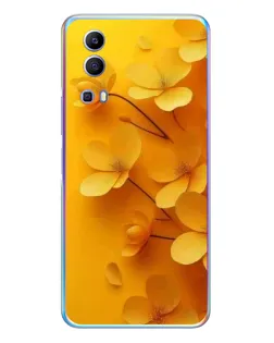 Чехол для Vivo Y72 с картинкой «Золотые лепестки»