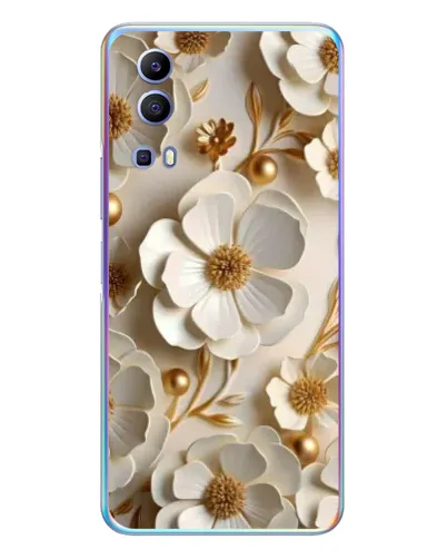 Чехол для Vivo Y72 с картинкой «Белие бумажние цвети» Чехол для Vivo Y72 с картинкой «Белие бумажние цвети»