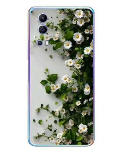 Чехол для Vivo Y72 с картинкой «Ветка мелких белых цветов» Чехол для Vivo Y72 с картинкой «Ветка мелких белых цветов»
