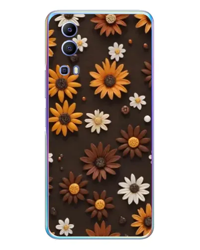 Чехол для Vivo Y72 с картинкой «Узор из маленьких подсолнухов» Чехол для Vivo Y72 с картинкой «Узор из маленьких подсолнухов»