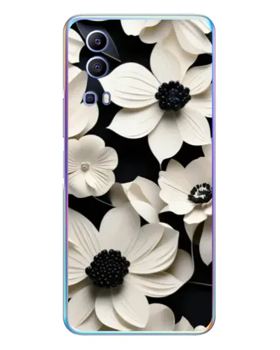 Чехол для Vivo Y72 с картинкой «Объемные белые цветы» Чехол для Vivo Y72 с картинкой «Объемные белые цветы»