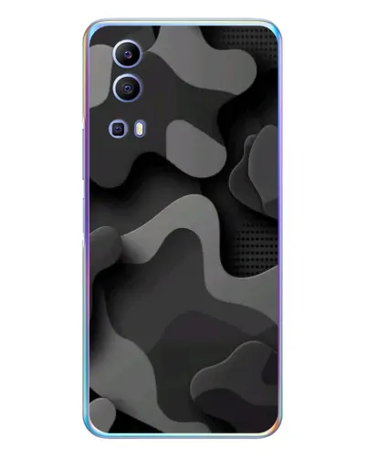 Чехол для Vivo Y72 с картинкой «Темный абстрактный камуфляж» Чехол для Vivo Y72 с картинкой «Темный абстрактный камуфляж»