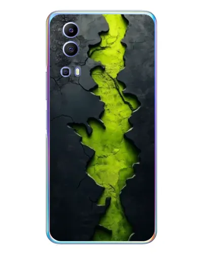 Чехол для Vivo Y72 с картинкой «Салатовый разлом скалы» Чехол для Vivo Y72 с картинкой «Салатовый разлом скалы»