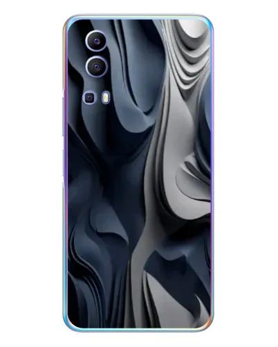 Чехол для Vivo Y72 с картинкой «Объемные синие складки» Чехол для Vivo Y72 с картинкой «Объемные синие складки»