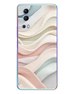 Чехол для Vivo Y72 с картинкой «Пастельные нежные волны»