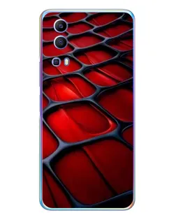 Чехол для Vivo Y72 с картинкой «Красная глянцевая сетка»