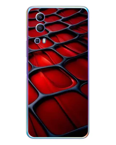Чехол для Vivo Y72 с картинкой «Красная глянцевая сетка» Чехол для Vivo Y72 с картинкой «Красная глянцевая сетка»