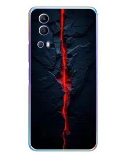 Чехол для Vivo Y72 с картинкой «Kрасная лавовая трещина»