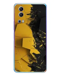 Чехол для Vivo Y72 с картинкой «Золотые осколки геометрии»