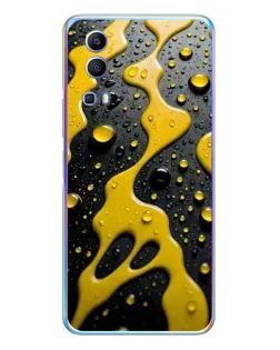 Чехол для Vivo Y72 с картинкой «Жидкое желтое золото»
