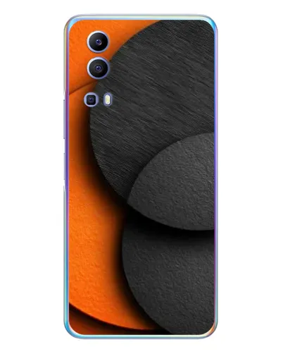 Чехол для Vivo Y72 с картинкой «Геометрия оранжевых кругов» Чехол для Vivo Y72 с картинкой «Геометрия оранжевых кругов»
