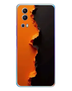 Чехол для Vivo Y72 с картинкой «Оранжевый разлом»