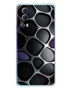Чехол для Vivo Y72 с картинкой «Объемная темная решетка»