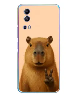 Чехол для Vivo Y72 с картинкой «Капибара виктория» Чехол для Vivo Y72 с картинкой «Капибара виктория»