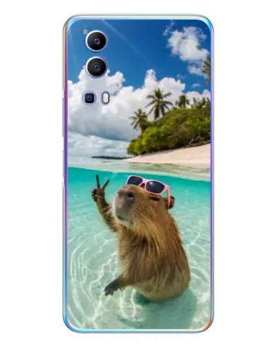 Чехол для Vivo Y72 с картинкой «Капибара на море» Чехол для Vivo Y72 с картинкой «Капибара на море»