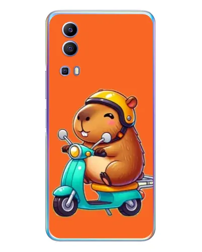 Чехол для Vivo Y72 с картинкой «Капибара на скутере» Чехол для Vivo Y72 с картинкой «Капибара на скутере»