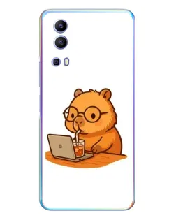 Чехол для Vivo Y72 с картинкой «Капибара с ноутбуком» Чехол для Vivo Y72 с картинкой «Капибара с ноутбуком»