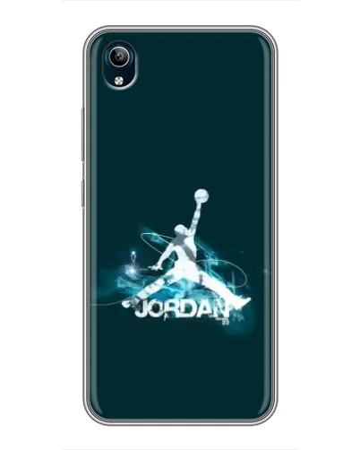 Чехол для Vivo Y91C с картинкой «Jordan Blue Fire»