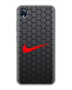 Чохол для Vivo Y91C з картинкою «Nike — карбонова сітка»
