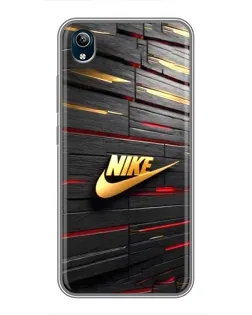 Чохол для Vivo Y91C з картинкою «Золотий Nike на металі»