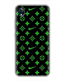 Чохол для Vivo Y91C з картинкою «Неоновий принт LV»