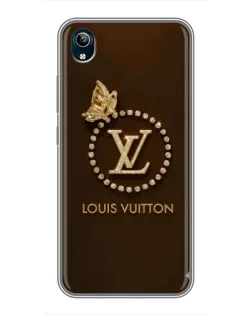 Чохол для Vivo Y91C з картинкою «LV — золота печатка»
