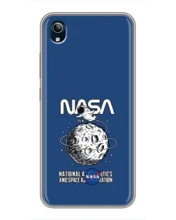 Чохол для Vivo Y91C з картинкою «NASA — місячна місія»