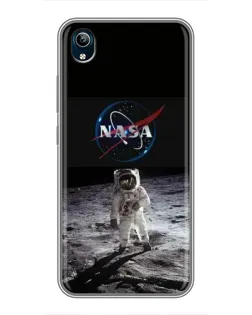 Чохол для Vivo Y91C з картинкою «Астронавт на Місяці»