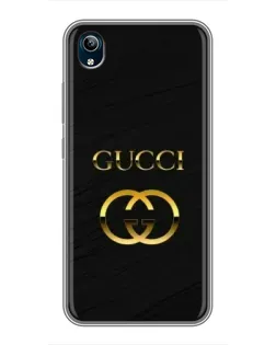 Чохол для Vivo Y91C з картинкою «Золотий логотип Gucci»