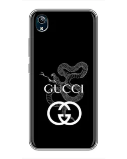 Чохол для Vivo Y91C з картинкою «Gucci — срібна змія»