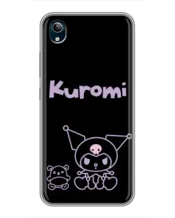 Чохол для Vivo Y91C з картинкою «Kuromi — чорний мінімалізм»