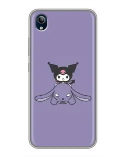 Чохол для Vivo Y91C з картинкою «Kuromi на ліловому фоні»