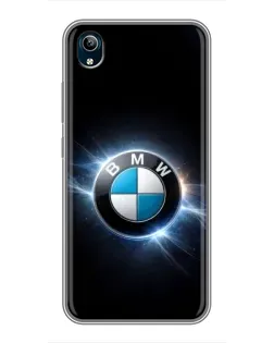 Чохол для Vivo Y91C з картинкою «BMW — неонове сяйво»