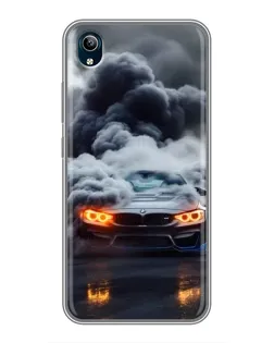 Чохол для Vivo Y91C з картинкою «BMW у диму»