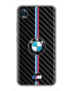 Чохол для Vivo Y91C з картинкою «Емблема BMW та карбон»