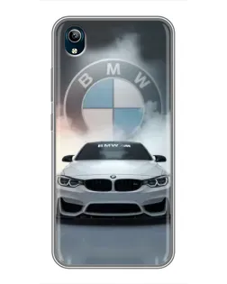 Чехол для Vivo Y91C с картинкой «BMW в белом дыму»